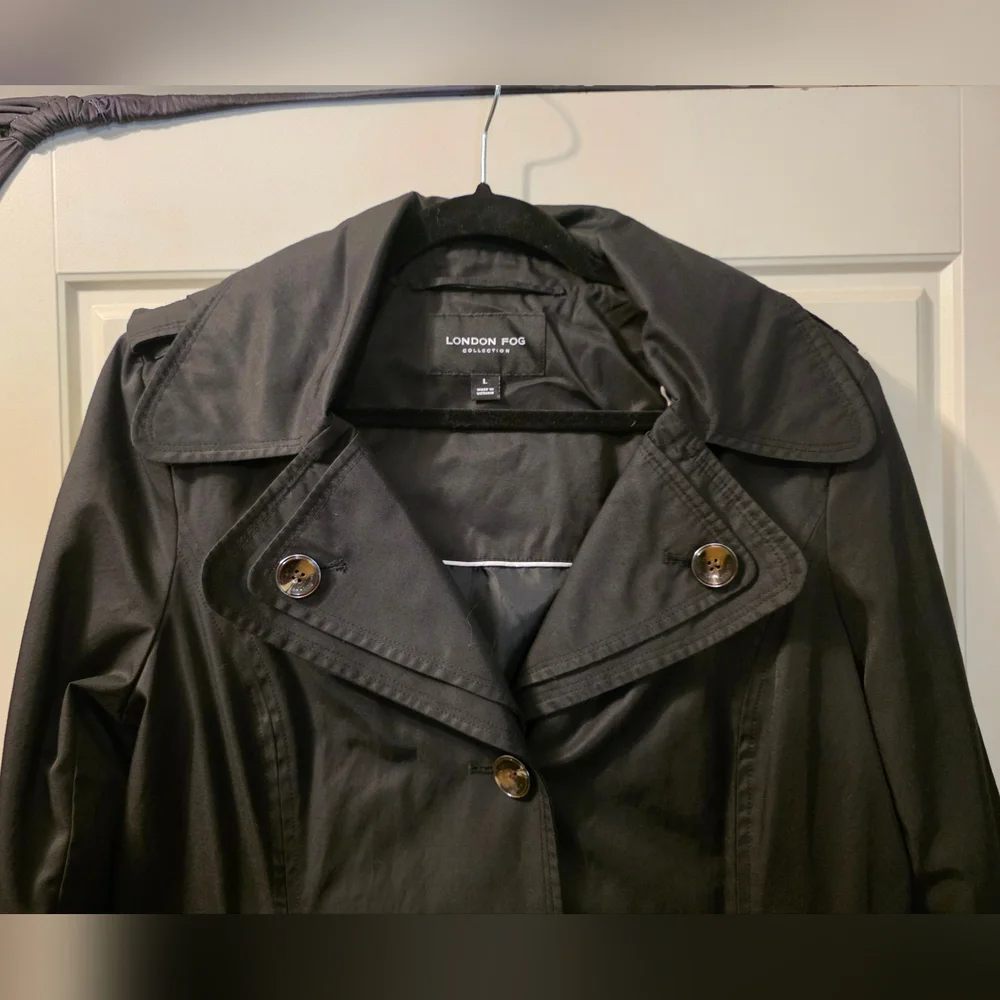 Women's London Fog Hooded Trench Coat - Picture 2 of 9